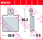 Тормозные колодки TRW MCB623