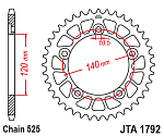 Звезда цепного привода JTR1792 48ZBK
