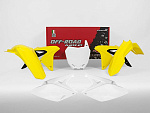 Комплект пластика R-Tech Suzuki RMZ250 10-18 (R-KITRMZ-OEM-592) желтый/белый/черный