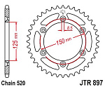 Звезда цепного привода JTR897 51sc