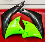 Обтекатели радиатора UFO Kawasaki KX250F 2006+ (3767-999) Зелено-Черный