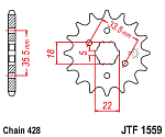 Звезда цепного привода JTF1559 14