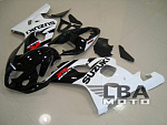 Комплект пластика для мотоцикла Suzuki GSX-R600/750 04-05 Черно-Белый