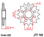 Звезда цепного привода JTF709.16RB