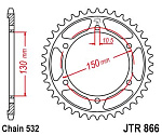 Звезда цепного привода JTR866 38