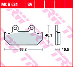 Тормозные колодки TRW MCB624