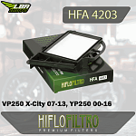 Воздушный фильтр HIFLO HFA4203 Yamaha VP250 X-City 07-13, YP250 00-16