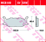 Тормозные колодки TRW MCB640SV