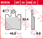 Тормозные колодки TRW MCB706SRM