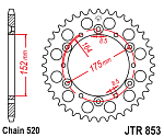 Звезда цепного привода JTR853 43