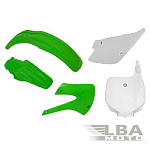 Комплект пластика R-Tech Kawasaki KX85/100 98-13 (R-KITKX0-OEM-507) зеленый/белый