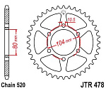 Звезда цепного привода JTR478 43
