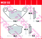 Тормозные колодки TRW MCB532