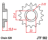  Звезда цепного привода JTF582 16
