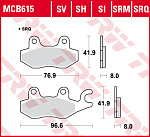 Тормозные колодки TRW MCB615