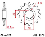 Звезда цепного привода JTF1370 16
