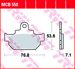 Тормозные колодки TRW MCB550