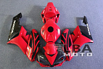 Комплект пластика для мотоцикла Honda CBR 1000RR 04-05 Красный с Черными Полосами