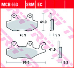 Тормозные колодки TRW MCB663
