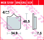 Тормозные колодки TRW MCB721SV