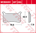 Тормозные колодки TRW MCB893SV