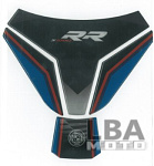 Наклейка на бак для мотоцикла BMW S1000RR Черно-Синяя Широкая