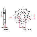 Звезда стальная ведущая MRP SteelStar E1 20014 (JTF546.14)
