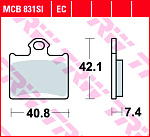Тормозные колодки TRW MCB831SI