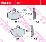 Тормозные колодки TRW MCB662SH