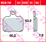 Тормозные колодки TRW MCB700SH