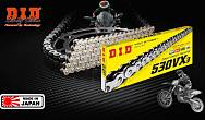  Цепь DID 530VX3 S&S X-Ring 108 Серебряная