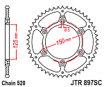 Звезда цепного привода JTR897.49SC