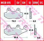Тормозные колодки TRW MCB615EC