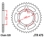 Звезда цепного привода JTR475 44