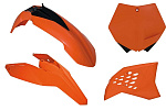Компл. пласт. R-Tech KTM SX/SXF 125-505 07-10, EXC/EXCF 125-530 08-11 (R-KITKTM-OEM-505) оранж/черн.