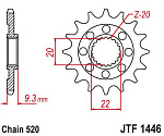 Звезда цепного привода JTF1446 13sc