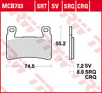 Тормозные колодки TRW MCB703SV