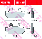 Тормозные колодки TRW MCB751SRM
