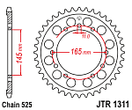 Звезда цепного привода JTR1311 44