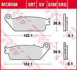 Тормозные колодки TRW MCB598