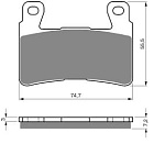 Тормозные колодки Gold-Fren 134 GP5 Тормозные колодки Gold-Fren 134 GP5