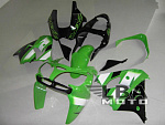 Комплект пластика для мотоцикла Kawasaki ZX-9R 00-01 Зелено-черный