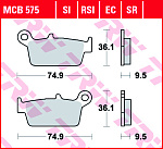 Тормозные колодки TRW MCB575SI