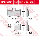 Тормозные колодки TRW MCB795SV