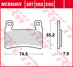 Тормозные колодки TRW MCB850SV