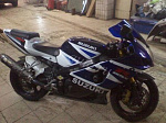 Комплект пластика для мотоцикла Suzuki GSX-R1000 03-04 Сине-Бело-Чёрный