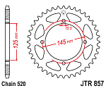 Звезда цепного привода JTR857 45