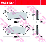 Тормозные колодки TRW MCB840SH