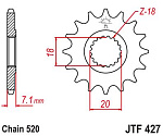 Звезда цепного привода JTF427 12sc