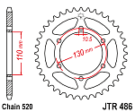 Звезда цепного привода JTR486 43ZBK
